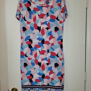 PAPPAGALLO - Multi Pink/Blue/White Confetti Print Dress, Size L